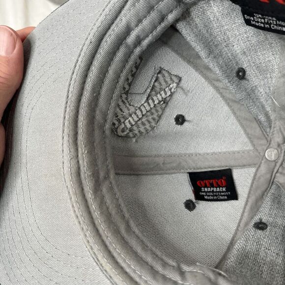 Cummins Flat Bill Otto Embroidered Baseball Cap Hat Navy Gray Trucker - Picture 7 of 10